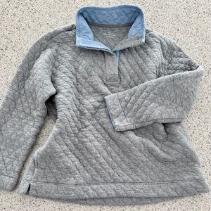 Southern Tide sweatshirt quilted heavyweight button henley XL